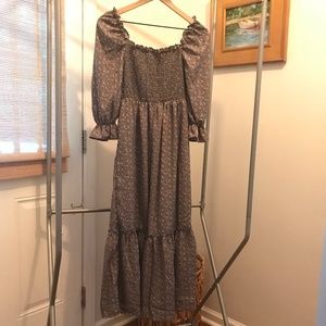 Boutique square neck midi dress